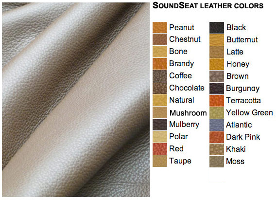 SoundSeat leather color selections